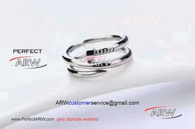 Perfect Replica AAA Cartier Double Nail Rings - All Silver Ring